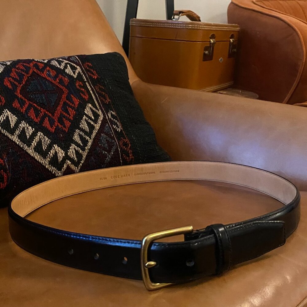 Cole Haan Men's 32mm Shine Dress Belt in Black